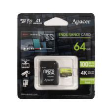 Карта памяти, Apacer, AP64GEDM1D05-R, MicroSDXC 64GB, с адаптером SD Карта памяти, Apacer, AP64GEDM1D05-R, MicroSDXC 64GB, с адаптером SD