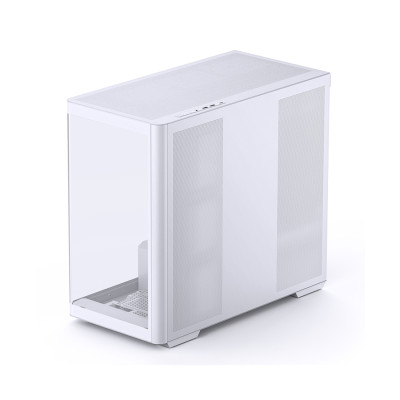 Компьютерный корпус, Jonsbo, D300, D300 White, Mini-Tower, ITX/M-ATX, USB 3.2 Type-C*1/USB3.0*2/Audio+Mic*1, Высота процессорного куллера 180мм, Длина VGA до 430мм, 3*2,5"/2*3,5", Сталь, Закаленное стекло, 236.4*420.9*460.2 мм, Без Б/П, Белый