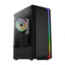 Корпус ATX midi tower AeroCool, Bionic-G-BK-v2, (без БП), black 