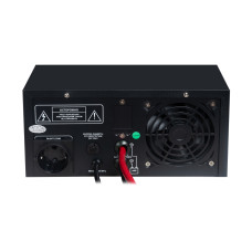 Инвертор, SVC, ES-1300-LCD, Мощность 1300ВА/1000Вт, Вход 12В и/или 220В, Выход 220В (Чистая синусоида на выходе), Диапазон работы AVR: 154-264±3В, Функция заряда батарей 19A, Чёрный