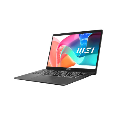 Ноутбук, MSI, Modern 15 F1MG-1063XKZ, MS-15S1, 9S7-15S111-1063, 15,6", FHD 1920x1080, IPS, 60Hz, Intel Core 5 120U, 16GB DDR5, 512GB SSD Gen5, Intel Graphics, DOS, Черный