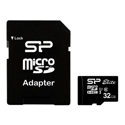 Карта памяти microSDHC Silicon Power, SP032GBSTHBU1V10SP, 32GB, Class 10 MemoryCard +adapter