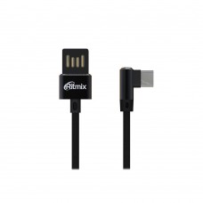 Кабель USB, Ritmix RCC-438 Black, 1.0м, Черный 