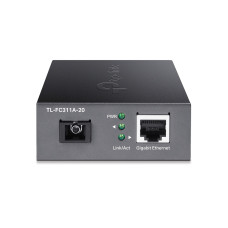 Медиаконвертер, TP-Link, FC311A-20,1 Gigabit SC Fiber Port, 1 10/100/1000 Mbps RJ45 Port (Auto MDI/MDIX), 20 km, 1550 nm TX, 1310 nm RX, SM