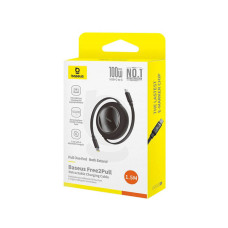 Интерфейсный кабель, Baseus, Free2Pull Mini (P10364500113-01), USB-C to USB-C, 100W, 2m, Черный
