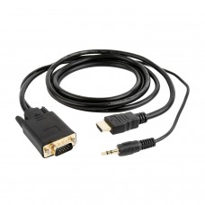 Конвертер HDMI m -> D-Sub (VGA) m + audio, Cablexpert A-HDMI-VGA-03-5M 