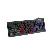 Клавиатура, Rapoo, V50S, Игровая, USB, Кол-во стандартных клавиш 104, Длина кабеля 1,8 метра, Анг/Рус/Каз, LED, 440*163*40, Чёрный