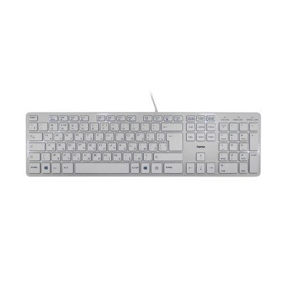 Клавиатура USB, Hama Rossano, R1050453, белая-серебристая KeyBoard White-Silver