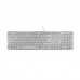 Клавиатура USB, Hama Rossano, R1050453, белая-серебристая KeyBoard White-Silver