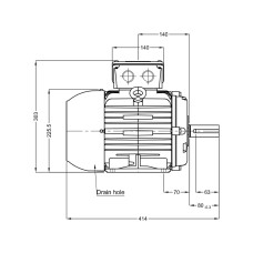 Асинхронный электродвигатель, WEG, 17886610, WGOST-112M, 5.5 kW, 4 Пол, B3T 220/380 В, 50 Гц, IE1, IP55, Std.