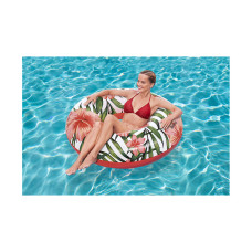 Круг для плавания Tropical Palms 119 см, BESTWAY, 36237, Винил, 12+, Зелёный/красный принт в ассортимекнте, Цветная коробка