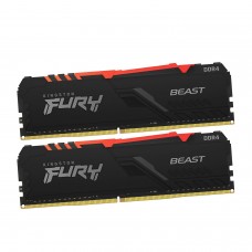 Оперативная память Kingston Fury Beast RGB, KF432C16BBAK2/16, DDR4, 16 GB 