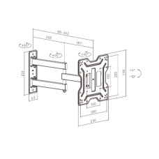 Кронштейн XG WC-1343T для ТВ и мониторов 13"-43"