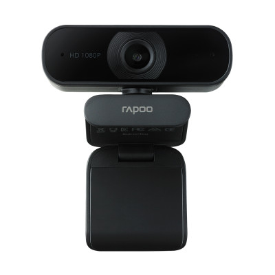 Веб-Камера, Rapoo, C260, USB 2.0, 1080x720, 2.0Mpx, Микрофон, Длина кабеля 150 см, Крепление: зажим, Чёрный