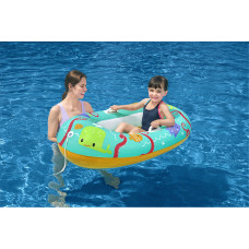 Надувная лодочка Tropical Crew 119 х 79 см, BESTWAY, 34009, Винил, 3-6 лет, С ручками и леером на носу, Надувное дно, Голубая, Цветная коробка