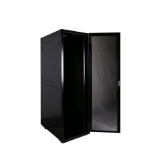 Шкаф коммуникационный, SHIP, H.8042.56.100, 19" 42U, 800*1000*2000 мм, H серия, чёрный, Передняя дверь с перфорацией высокой плотности, Перфорированная двустворчатая задняя дверь, состоит из 4 частей