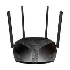 Маршрутизатор, Mercusys, MR70X, 802.11a/b/g/n/ac/ax, AX1800, 1 гигабитный порт WAN + 3 гигабитных порта LAN, 4 фиксированные антенны 5 дБи