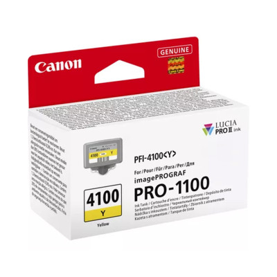 Чернильный картридж, Canon, PFI-4100 Yellow, 6780C001AA, для imagePROGRAF PRO-1100, 80 мл