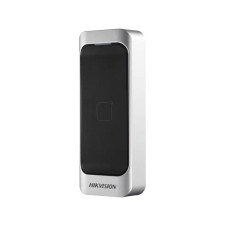 Считыватель, Hikvision, DS-K1107AE, Считыватель карт, чтение карт EM (125 кГц), сигнализация о несанкционированном доступе, RS485/ Wiegand(W26/W34), от -20 °C до 65 °C, IP65 12 VDC