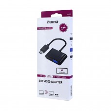 Конвертер DisplayPort -> HDMI/VGA, Hama, 00200334, черный 