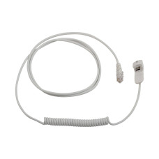 Противокражный кабель, Eagle, A6150BW, reverse-micro USB, функция защиты, функция подзарядки, длина кабеля 1.5 метра, управление через контроллер, подключение к контроллеру micro USB, белый