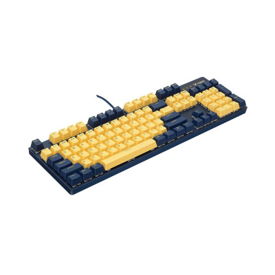 Клавиатура, Rapoo, V500PRO TM, Игровая, USB, Кол-во стандартных клавиш 104, Длина кабеля 1,8 метра, RGB, Анг/Рус, Желто-синий