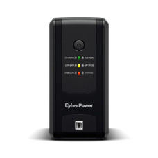 Источник бесперебойного питания, CyberPower, UT650EG, Мощность 650ВА/390Вт, UTG-серия, Линейно-интерактивный, Напольный, LED/RJ11/RJ45e/USB, AVR: 165-290В, АКБ 12В/7Ач*1шт., Вых: 3xSchuko, Чёрный