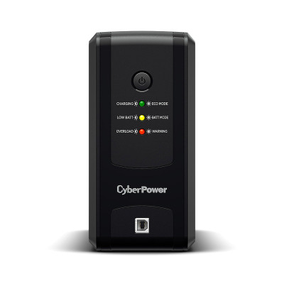 Источник бесперебойного питания, CyberPower, UT650EG, Мощность 650ВА/390Вт, UTG-серия, Линейно-интерактивный, Напольный, LED/RJ11/RJ45e/USB, AVR: 165-290В, АКБ 12В/7Ач*1шт., Вых: 3xSchuko, Чёрный