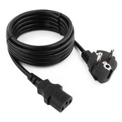 Кабель питания, Cablexpert PC-186-VDE-3M, 3м, Черный Cable power, Schuko - C13, black
