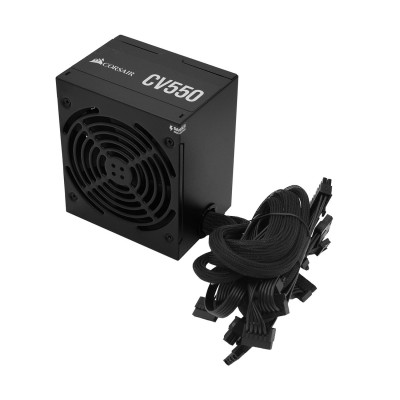 Блок питания ATX Corsair CV550, 550W Power supply CP-9020210-EU, 80plus Bronze, 2*(6+2)pin, 7 SATA