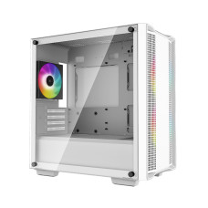 Компьютерный корпус, Deepcool, CC360 WH ARGB R-CC360-WHAPM3-G-1, Mini-ITX/Micro ATX, USB 3.0/2.0, HD-Audio+Mic, Кулер 3*120мм ARGB, Высота процессорного кулера до 165мм, Длина VGA до 320мм, 2*3.5"/2+1*2.5", Толщина 0,5мм, 418x215x431мм, Без Б/П,