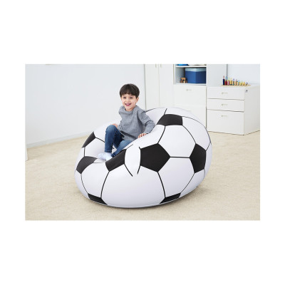 Кресло надувное Beanless Soccer Ball 114 x 112 x 66 см, BESTWAY, 75010, Винил, 6+, Оригинальная форма, Принт мяча, Цветная коробка