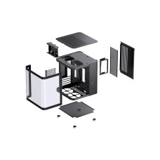 Компьютерный корпус, Jonsbo,TK-1, TK-1 Black, Micro-Tower, M-ATX/M-ITX, USB3.2 Type-C*1/USB3.0*1, Audio+Mic, Высота процессорного кулера до 165мм, Длина VGA до 280мм, 2*3,5" или 2*2.5"/1*3.5", Сталь, Закаленное стекло, 299*310*345, Без Б/П,