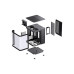 Компьютерный корпус, Jonsbo,TK-1, TK-1 Black, Micro-Tower, M-ATX/M-ITX, USB3.2 Type-C*1/USB3.0*1, Audio+Mic, Высота процессорного кулера до 165мм, Длина VGA до 280мм, 2*3,5" или 2*2.5"/1*3.5", Сталь, Закаленное стекло, 299*310*345, Без Б/П,