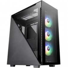 РАСПРОДАЖА! Корпус ATX midi tower Thermaltake Divider 500 TG ARGB, (без БП), Черный,  не рабочие фаны, без упаковки 