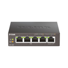 Коммутатор, D-Link, DGS-1005P/B3A, Настольный, неуправляемый, 5 портов 10/100/1000M RJ45, (4 порта PoE 802.3af/at, PoEбюджет 60 Вт)