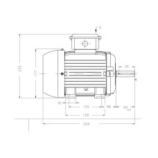 Асинхронный электродвигатель, WEG, 16803817, AM W20 -90L, 2.2 kW, 2 Пол, B3T, 220-240/380-415//440-460 В, 50 Гц, IE1, IP55, std.