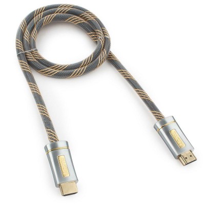 Кабель SVGA, HDMI to HDMI, 1.0m, Cablexpert CC-P-HDMI02-1M Cable gray
