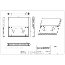 Оптический кросс, SHIP, F-M2, 19" (1U), 24 Порта SC Duplex, Без адаптеров, Чёрный