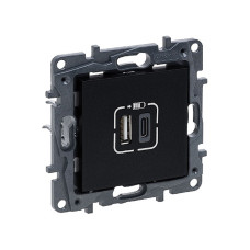 Розетка USB Niloe Step Тип А+C 12Вт+15Вт 5В Чёрный new Розетка USB Niloe Step Тип А+C 12Вт+15Вт 5В Чёрный new