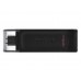Флешка USB Kingston DT70, 128GB, Черный flash 128GB DT70 USB-C 3.2, black