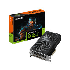Видеокарта, Gigabyte, RTX5060Ti WINDFORCE OC 8G (GV-N506TWF2OC-8GD) 4719331356057, GDDR7, 128bit, 1-HDMI, 3-DP, Windforce 2X Fan, 208*120*40 мм, Цветная коробка