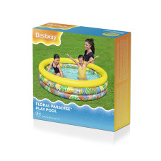 Детский надувной бассейн Floral Paradise 168 х 38 см, BESTWAY, 51203, Винил, 508л., 2+, Принт, Цветная коробка