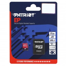 Карта памяти SDXC Patriot, PEF512GEP31MCX, 512GB, Class 10, UHS-I, U3, +adapter SD 