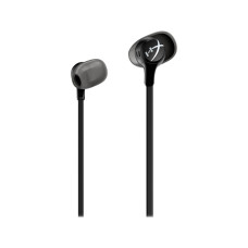 Наушники с микрофоном, HyperX, 70N24AA, Cloud Earbuds II Black, Микрофон, Пульт управления треками, звонками и громкостью, Динамики 14,3 мм с неодимовыми магнитами, 3.5 Mini Jack, Чехол, Чёрный