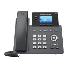 IP телефон, Grandstream, GRP2603, 6 SIP-аккаунтов, 3 линии, 2 порта GbE без PoE, ЖК-дисплей 132x64 (2.7 дюйма) с подсветкой, блок питания 5 В/0.6 А