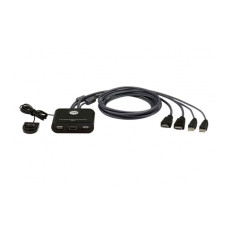 Кабельный КВМ-переключатель, ATEN, CS22HF-AT, 2-Port, USB, FHD HDMI, Cable KVM Switch