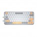 Клавиатура Bluetooth, Aula F3680, Серый-белый KeyBoard BT/wireless/Type C, grey-white