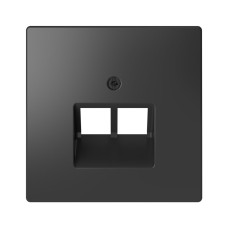Центральная накладка, MERTEN, MTN4522-6034, D-Life для двойной розетки RJ45 антрацит
