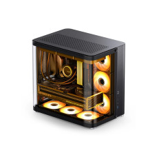 Компьютерный корпус, Jonsbo, TK-2, TK-2 , Midi-Tower, ATX/ITX/Micro ATX, USB Type-C*1/USB 3.0*1/Audio+Mic*1, Высота процессорного куллера 165мм, Длина VGA до 220мм, 1*2,5"/2*3,5", 300*408*435мм, Без Б/П, Черный